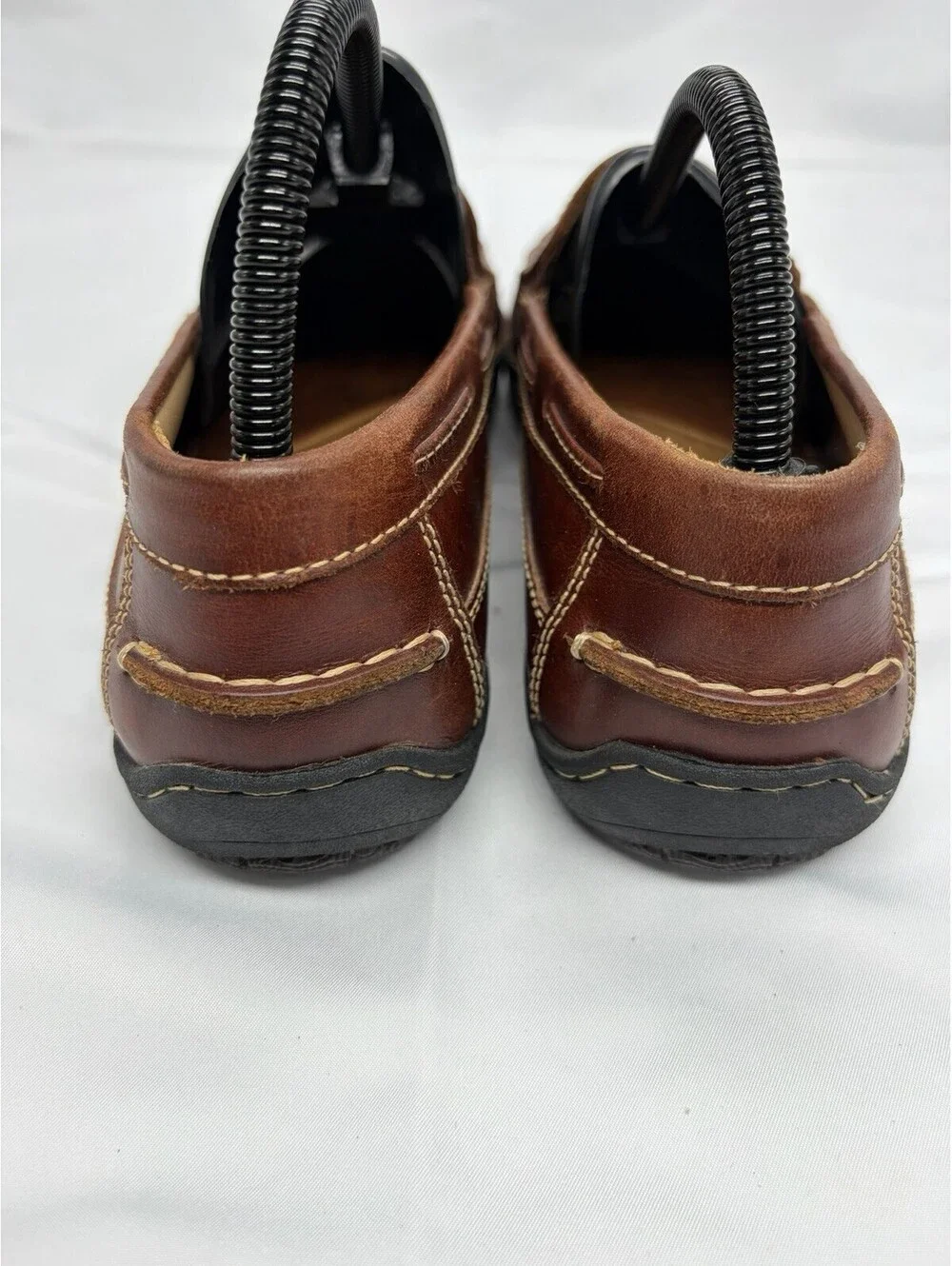 Johnston & Murphy Sheepskin Leather Loafers Mens Size 9M Brown Slip On Shoes